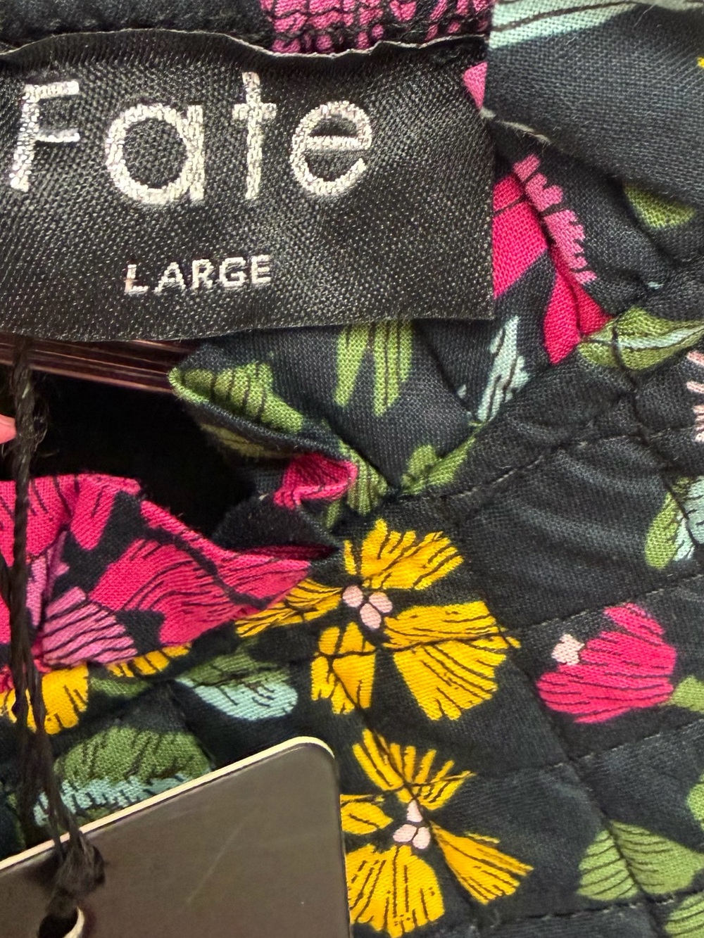Fate Black Floral Dress with Pink and Yellow Blooms - Picture 4 of 5